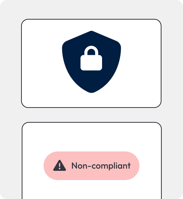 An illustration showing a security warning.